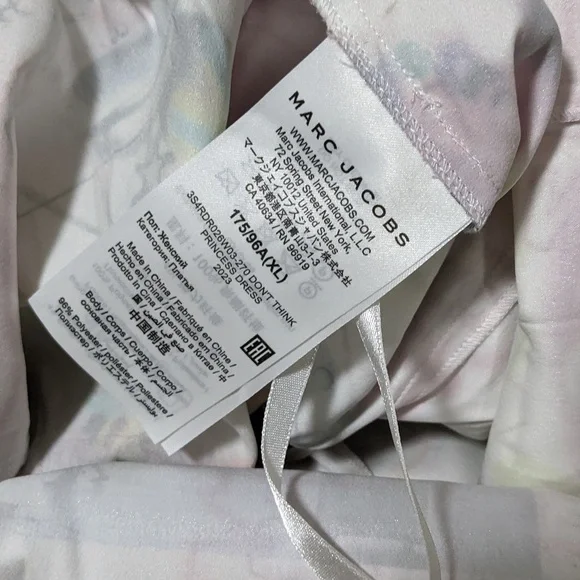 Heaven x Marc Jacobs Graphic Print Mini Dress with Pink Accents - Picture 8 of 11